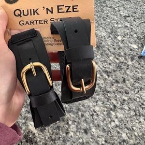 Black Garter Straps hunter seat